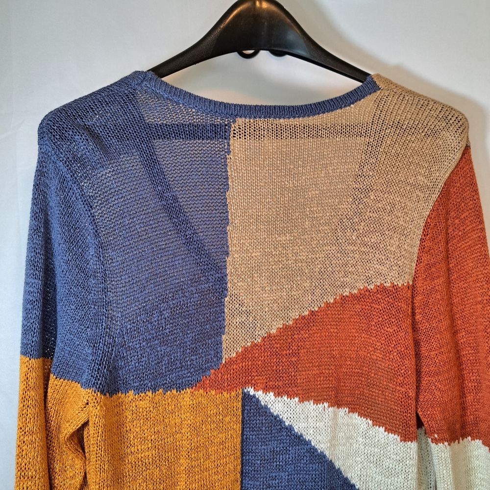 Chico's Multicolor Patchwork Long Cardigan Size 1… - image 6